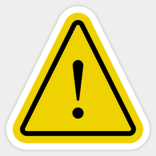 Yellow Caution Sign Symbol Sticker